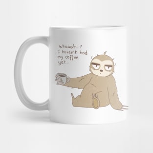 Cute Lazy Sloth With Coffee Drawing Mug